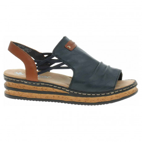 Dámske sandále Rieker 62962-14 blau kombi