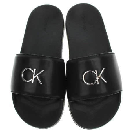 Dámske papuče Calvin Klein HW0HW01509 0GS Black-Silver