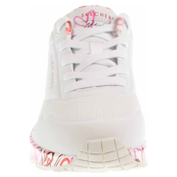 detail Skechers Uno - Loving Love white-red-pink