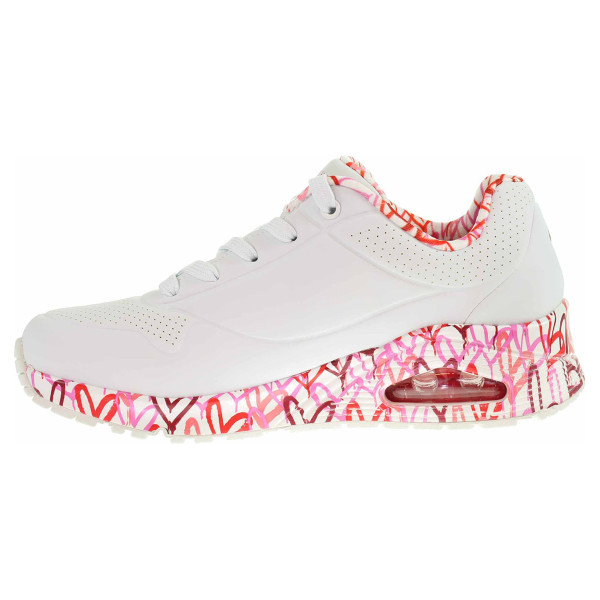 detail Skechers Uno - Loving Love white-red-pink