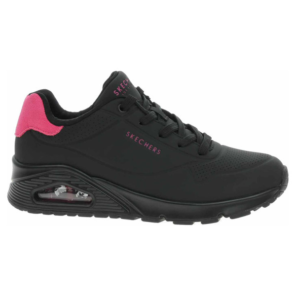 detail Skechers Uno - Pop Back black-hot pink